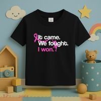 It Came We Fought I Won Breast Cancer Toddler T-Shirt thumb 3