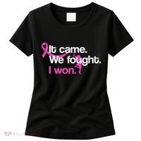 It Came We Fought I Won Breast Cancer Women's T-Shirt thumb 0