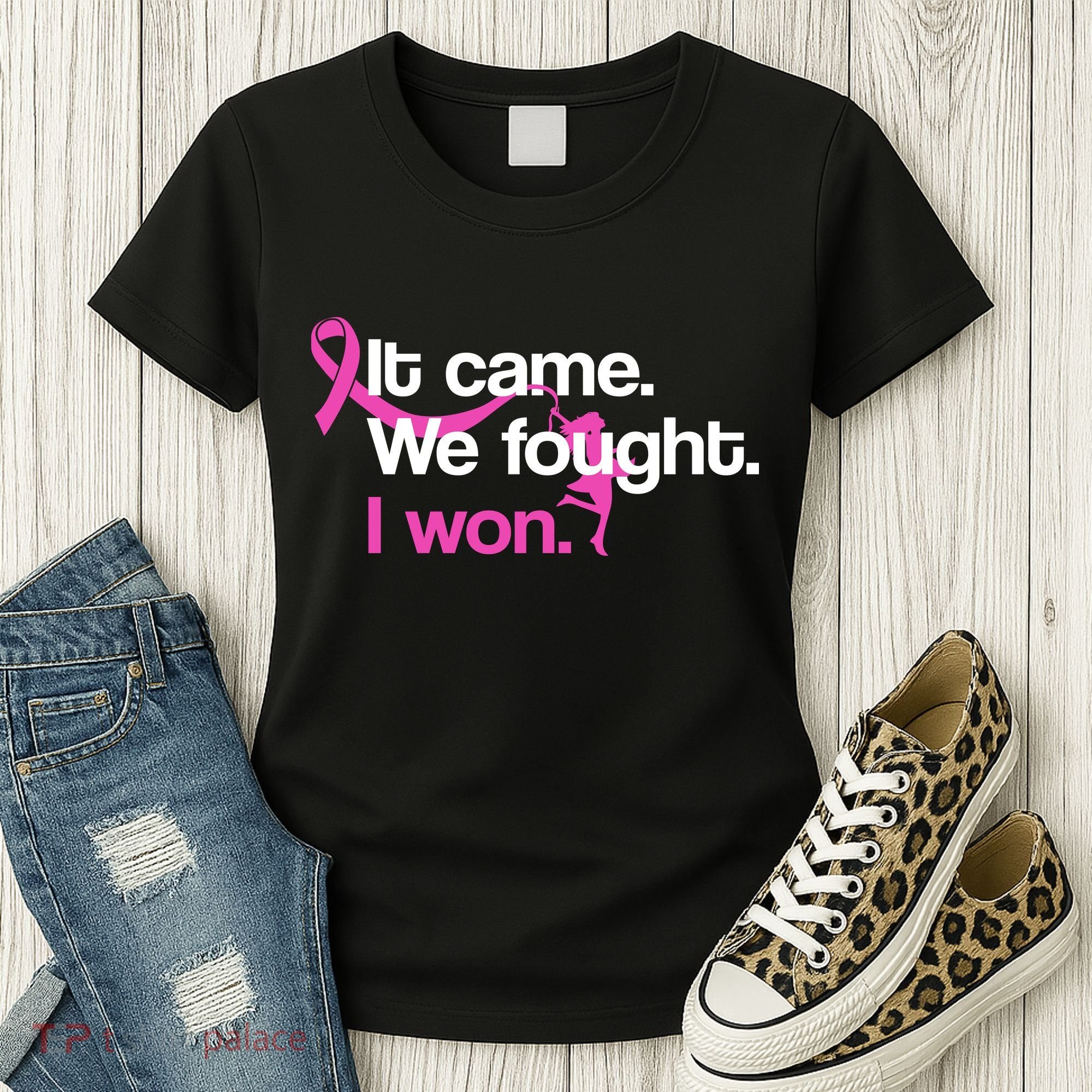 It Came We Fought I Won Breast Cancer Women's T-Shirt