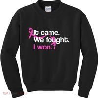 It Came We Fought I Won Breast Cancer Kids Sweatshirt thumb 0