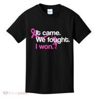 It Came We Fought I Won Breast Cancer Kids T-Shirt thumb 0