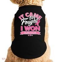 It Came We Fought I Won Breast Cancer Survivor Doggie Tank thumb 0