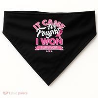It Came We Fought I Won Breast Cancer Survivor USA-Made Doggie Bandana thumb 0