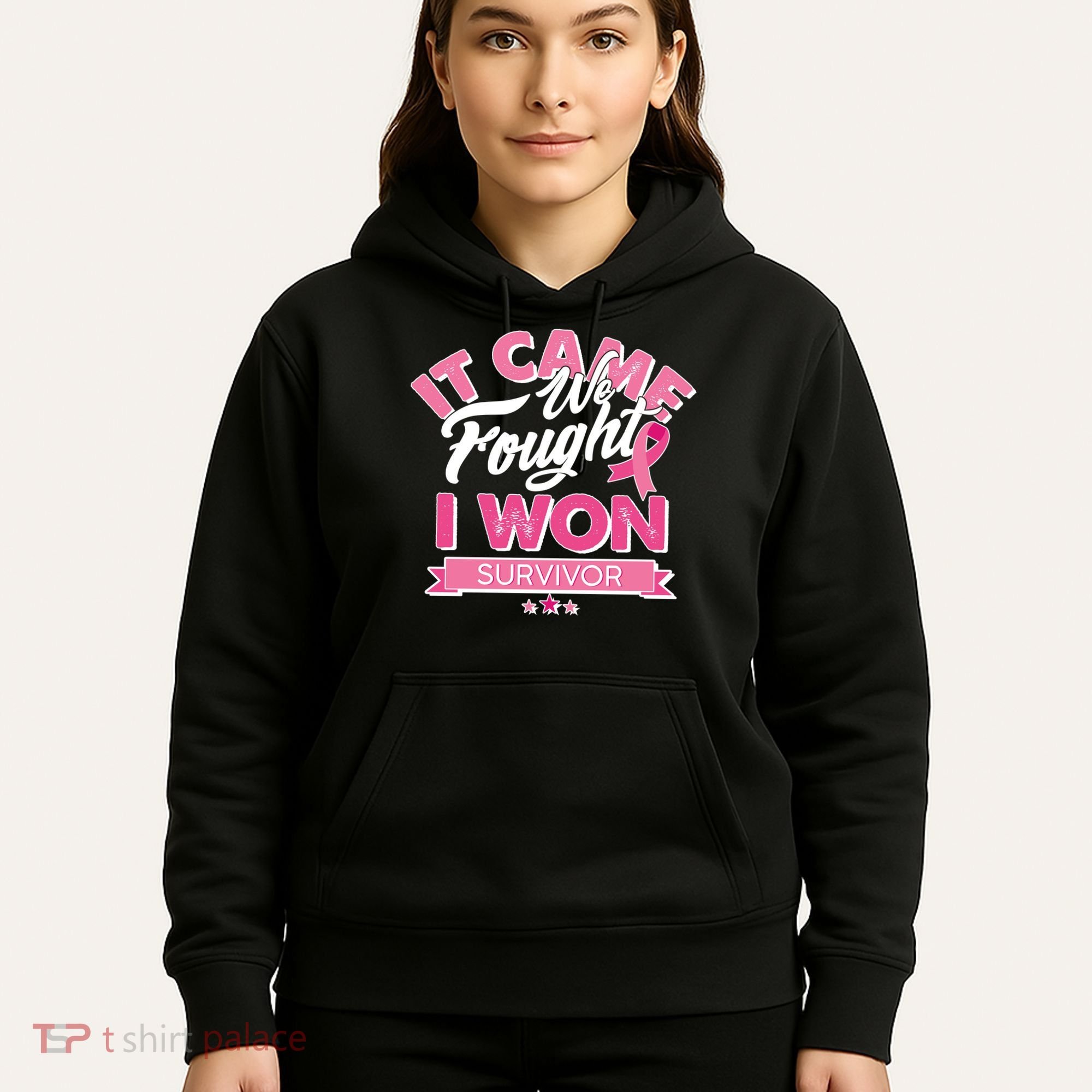 It Came We Fought I Won Breast Cancer Survivor Hoodie
