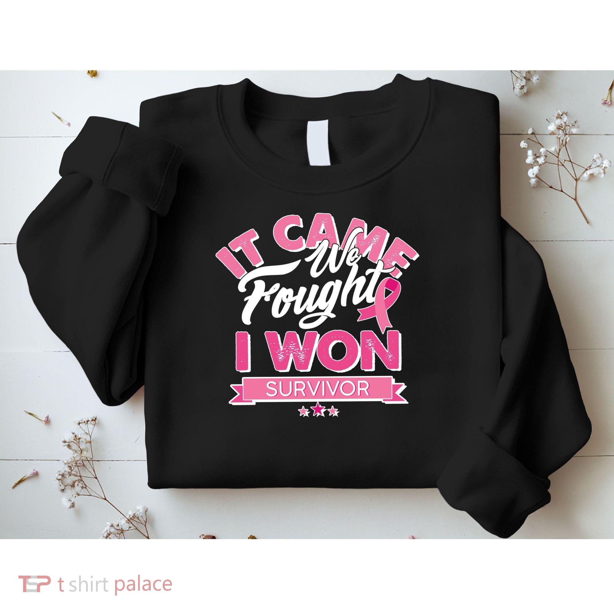 It Came We Fought I Won Breast Cancer Survivor Sweatshirt