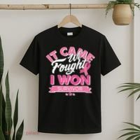 It Came We Fought I Won Breast Cancer Survivor T-Shirt thumb 2