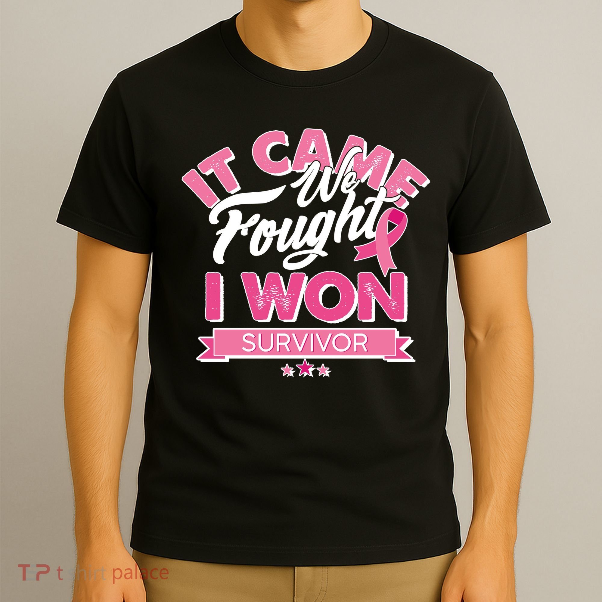 It Came We Fought I Won Breast Cancer Survivor T-Shirt