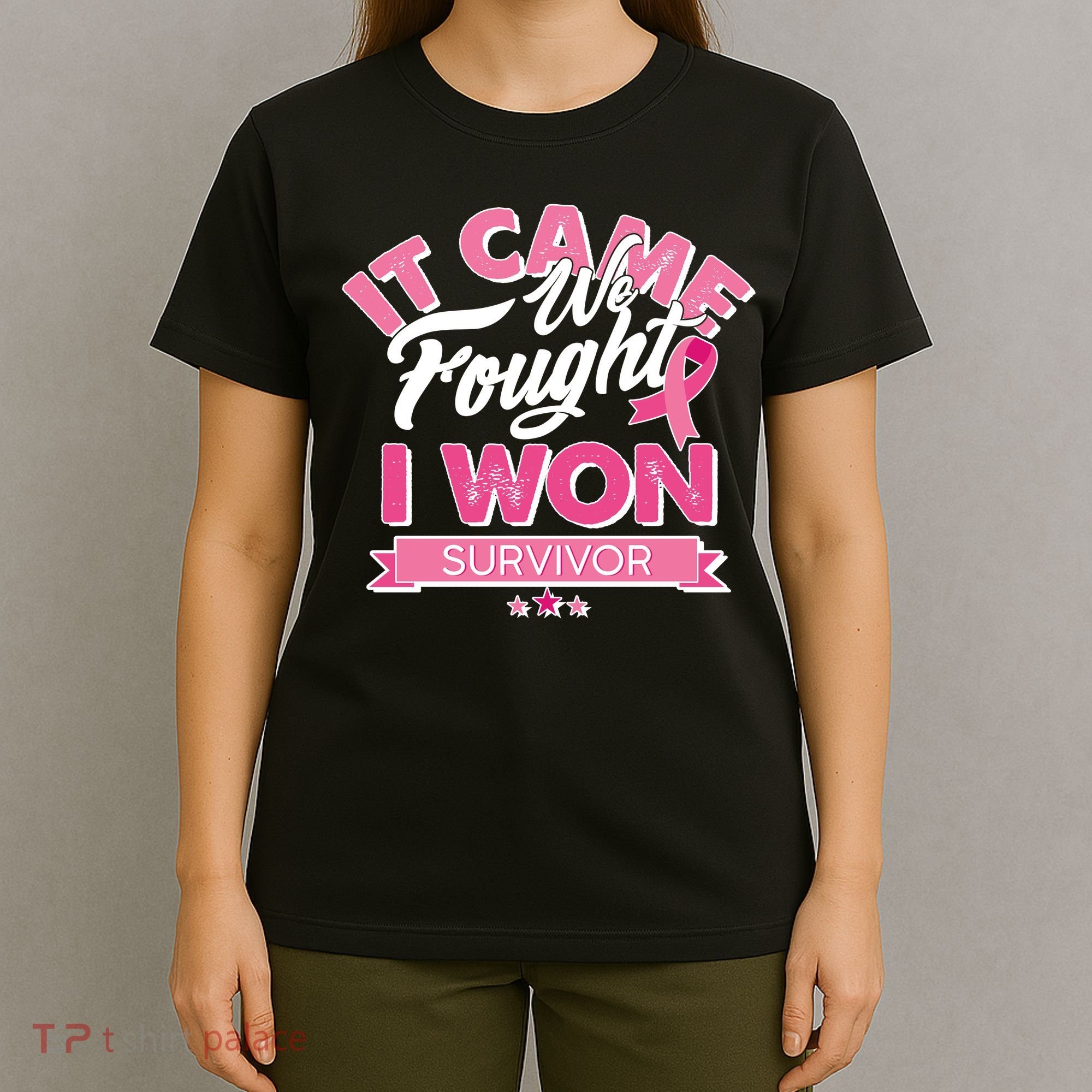 It Came We Fought I Won Breast Cancer Survivor T-Shirt