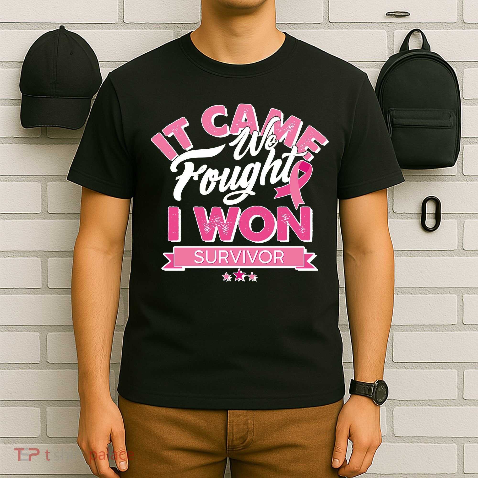 It Came We Fought I Won Breast Cancer Survivor T-Shirt
