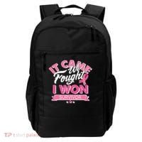 It Came We Fought I Won Breast Cancer Survivor Backpack thumb 0