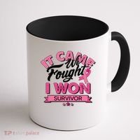 It Came We Fought I Won Breast Cancer Survivor Coffee Mug thumb 1