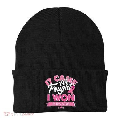 It Came We Fought I Won Breast Cancer Survivor Beanie
