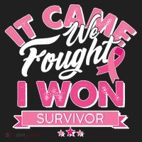 It Came We Fought I Won Breast Cancer Survivor Beanie thumb 2