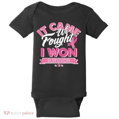 It Came We Fought I Won Breast Cancer Survivor Baby Bodysuit