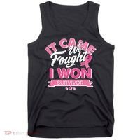 It Came We Fought I Won Breast Cancer Survivor Tank Top thumb 0