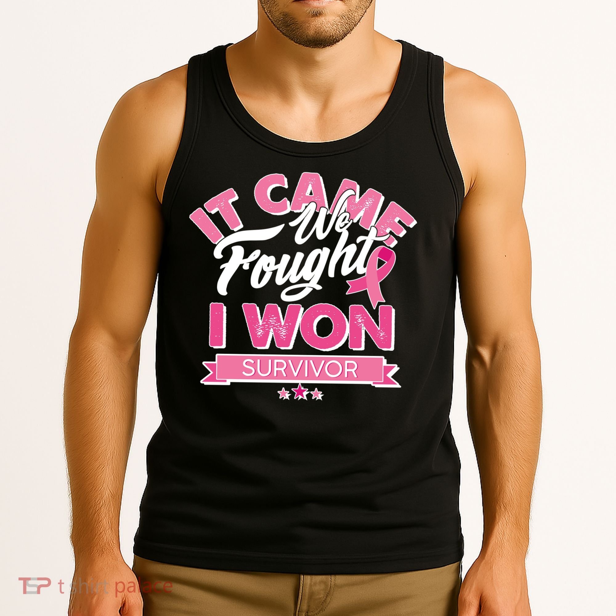 It Came We Fought I Won Breast Cancer Survivor Tank Top