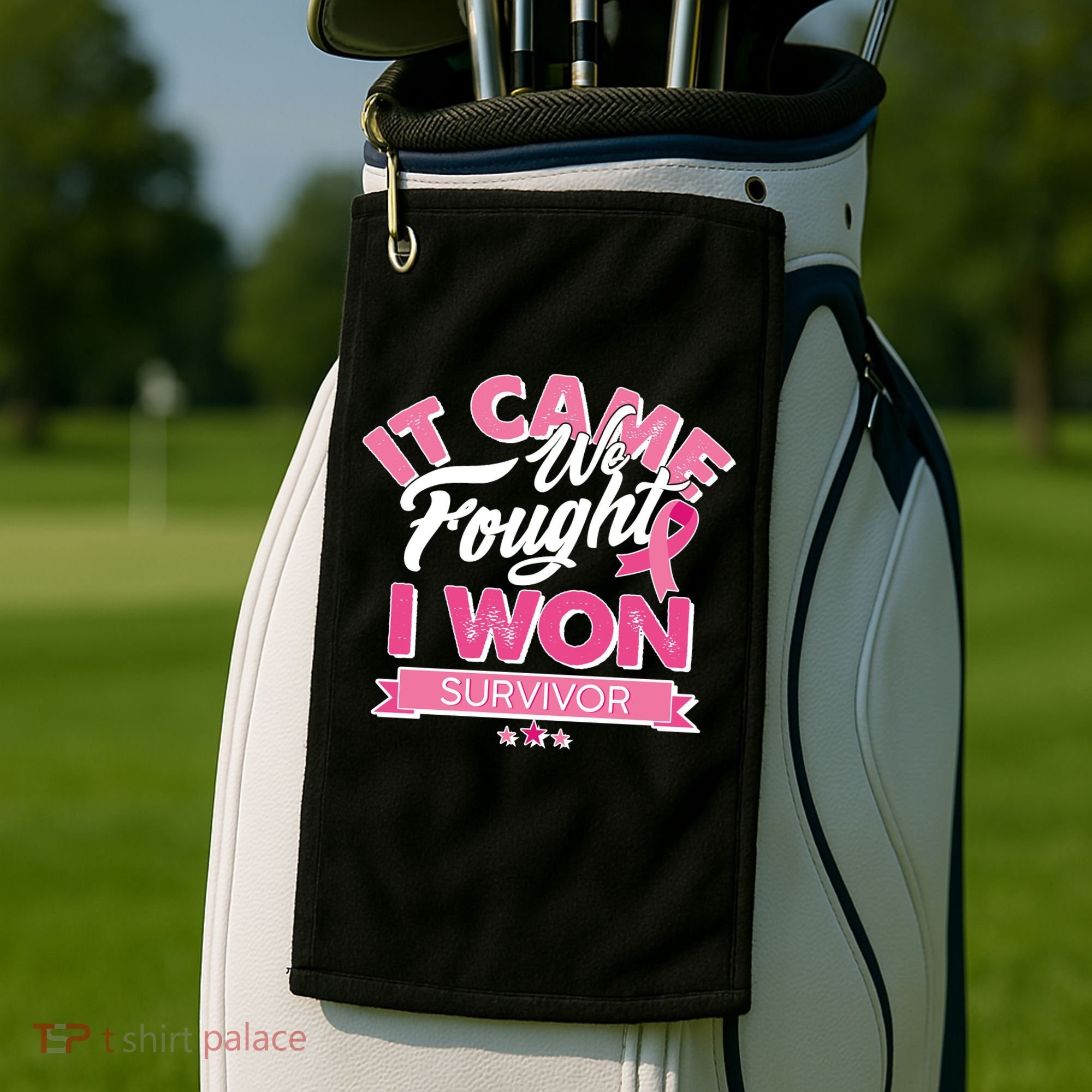 It Came We Fought I Won Breast Cancer Survivor Golf Towel