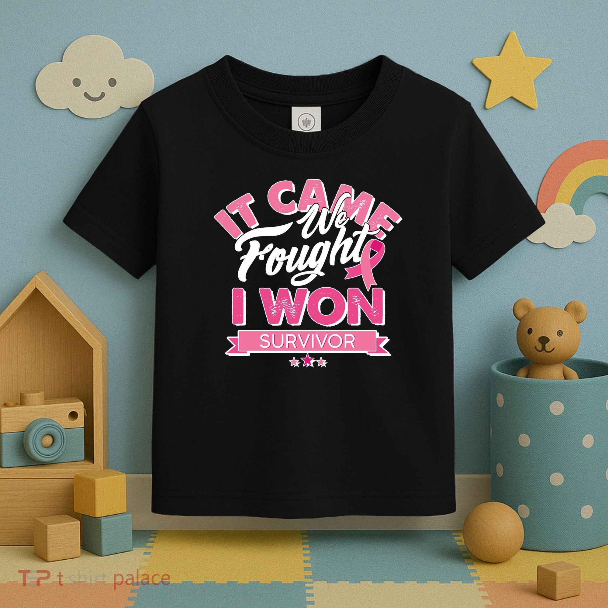 It Came We Fought I Won Breast Cancer Survivor Toddler T-Shirt