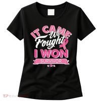 It Came We Fought I Won Breast Cancer Survivor Women's T-Shirt thumb 0