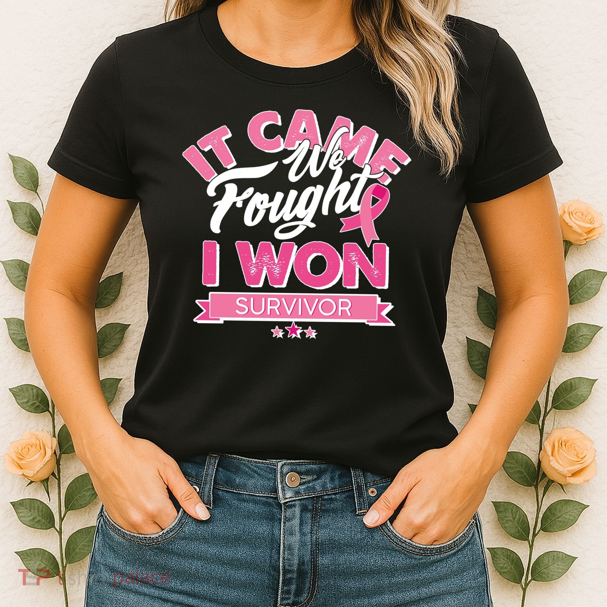 It Came We Fought I Won Breast Cancer Survivor Women's T-Shirt