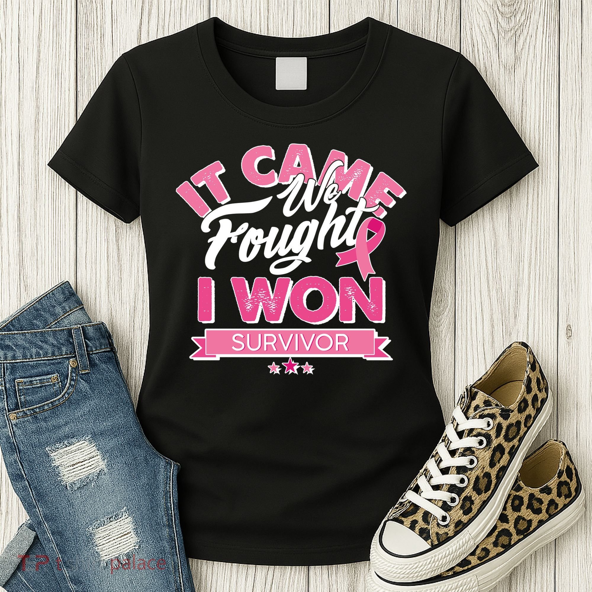 It Came We Fought I Won Breast Cancer Survivor Women's T-Shirt