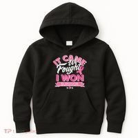 It Came We Fought I Won Breast Cancer Survivor Kids Hoodie thumb 0
