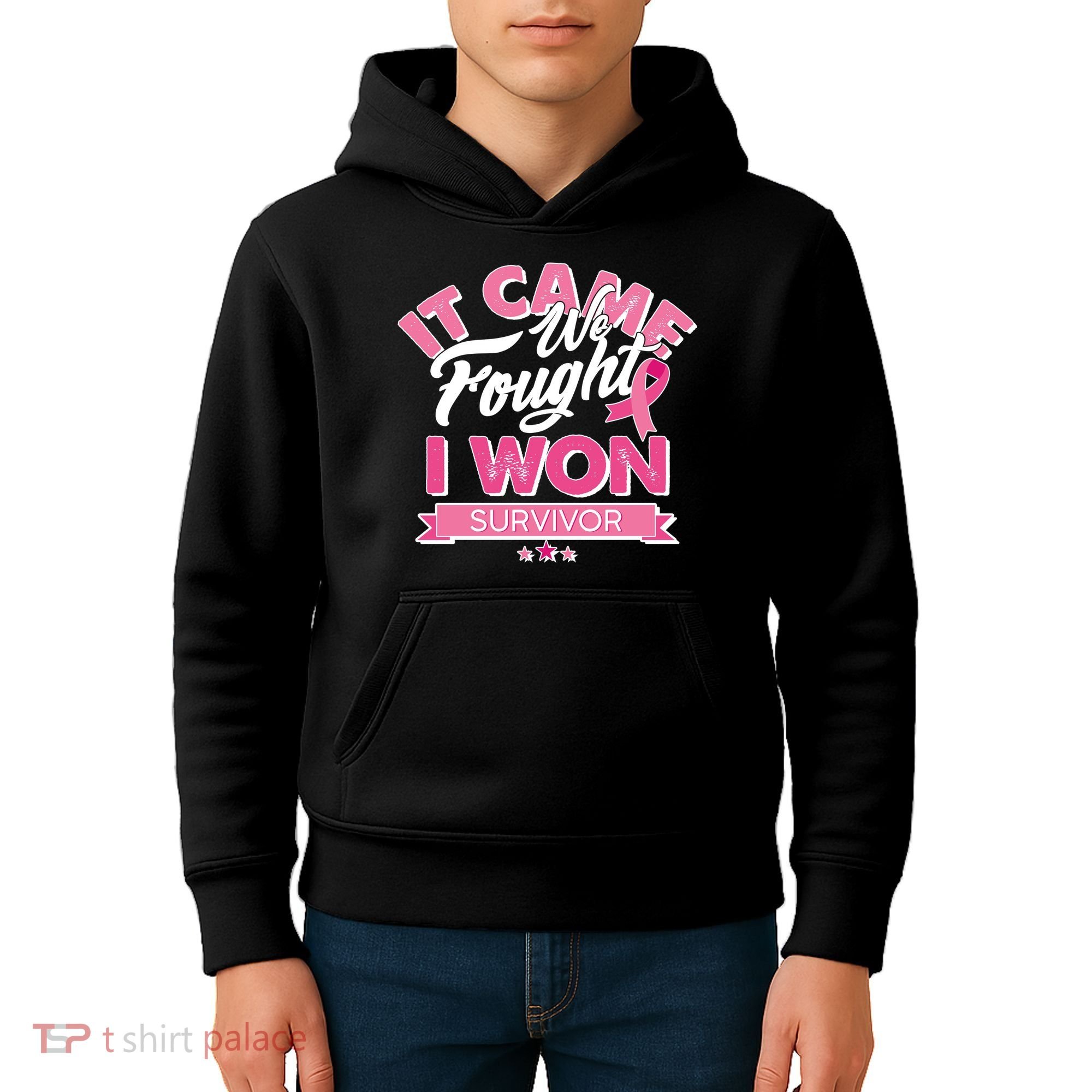 It Came We Fought I Won Breast Cancer Survivor Kids Hoodie