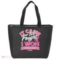 It Came We Fought I Won Breast Cancer Survivor Tote Bag thumb 0