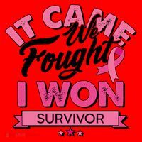It Came We Fought I Won Breast Cancer Survivor Santa Hat thumb 1