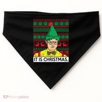 It Is Christmas Ugly Christmas Sweater Funny USA-Made Doggie Bandana thumb 0