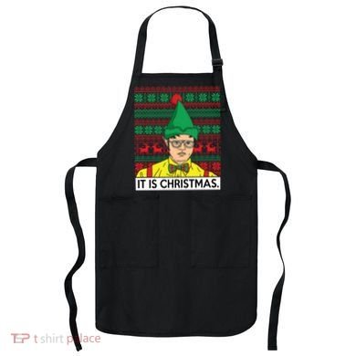 It Is Christmas Ugly Christmas Sweater Funny Apron