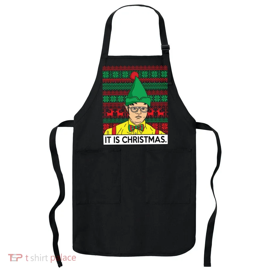 It Is Christmas Ugly Christmas Sweater Funny Apron