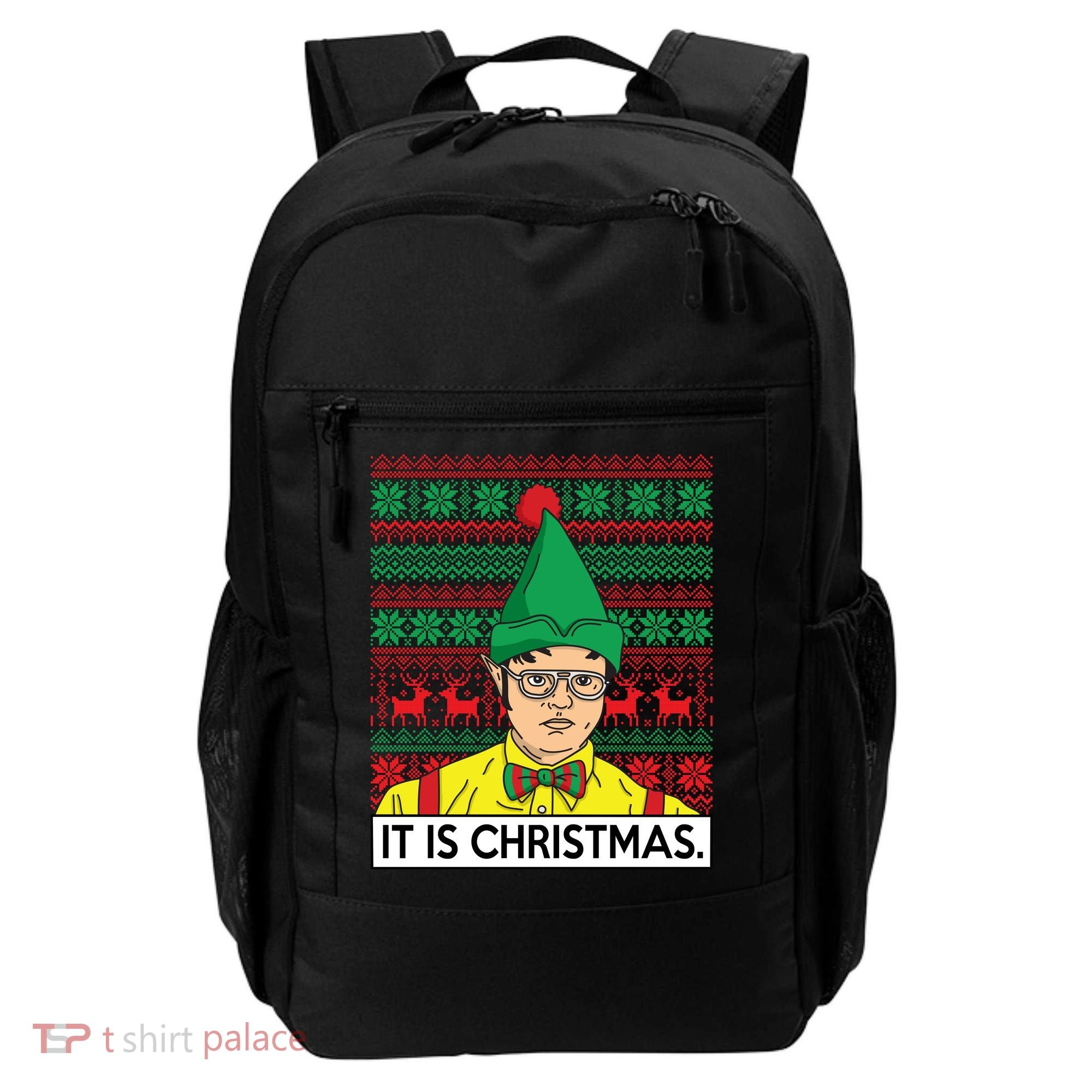 It Is Christmas Ugly Christmas Sweater Funny Backpack