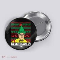 It Is Christmas Ugly Christmas Sweater Funny Button thumb 0