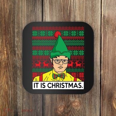 It Is Christmas Ugly Christmas Sweater Funny Coaster