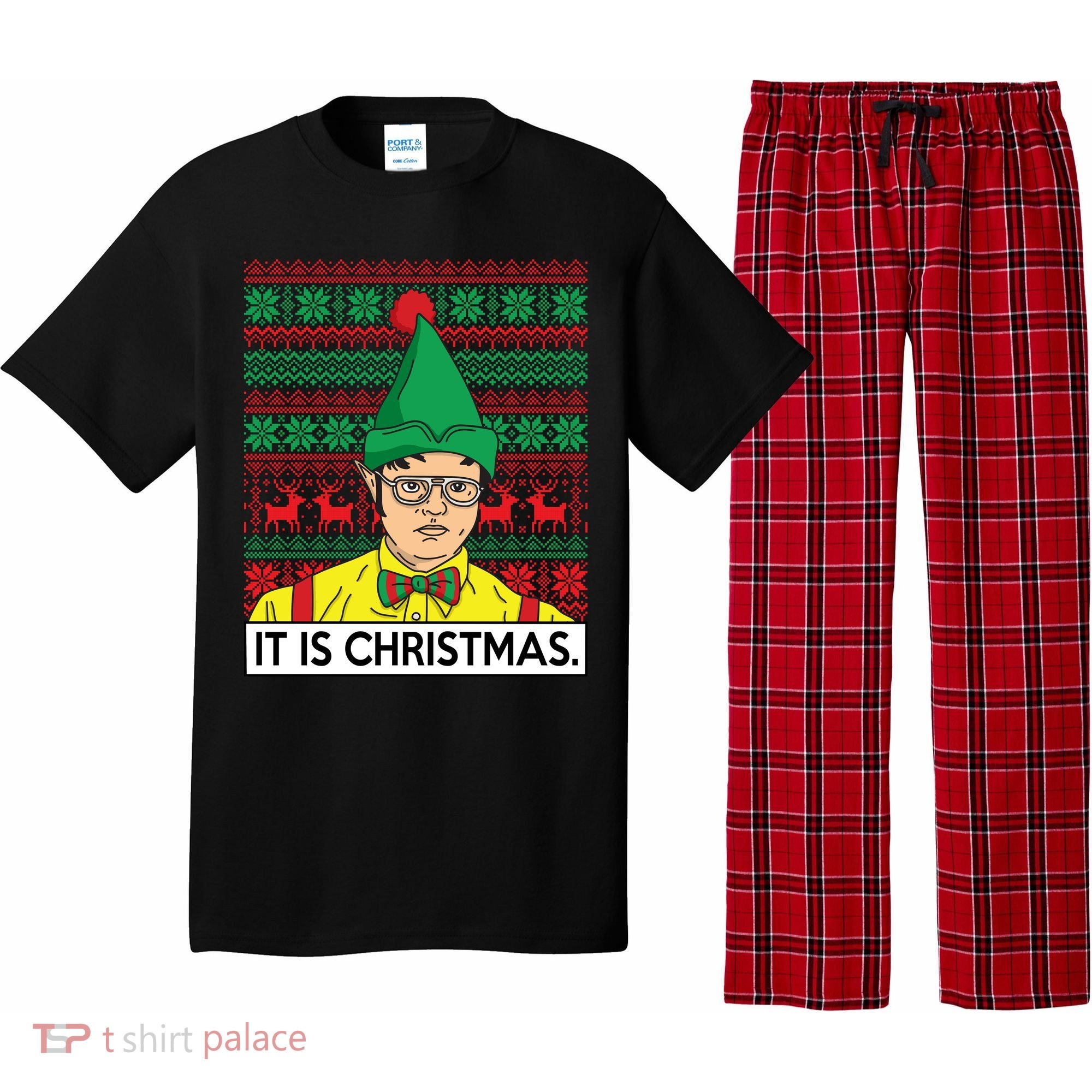 It Is Christmas Ugly Christmas Sweater Funny Pajama Set