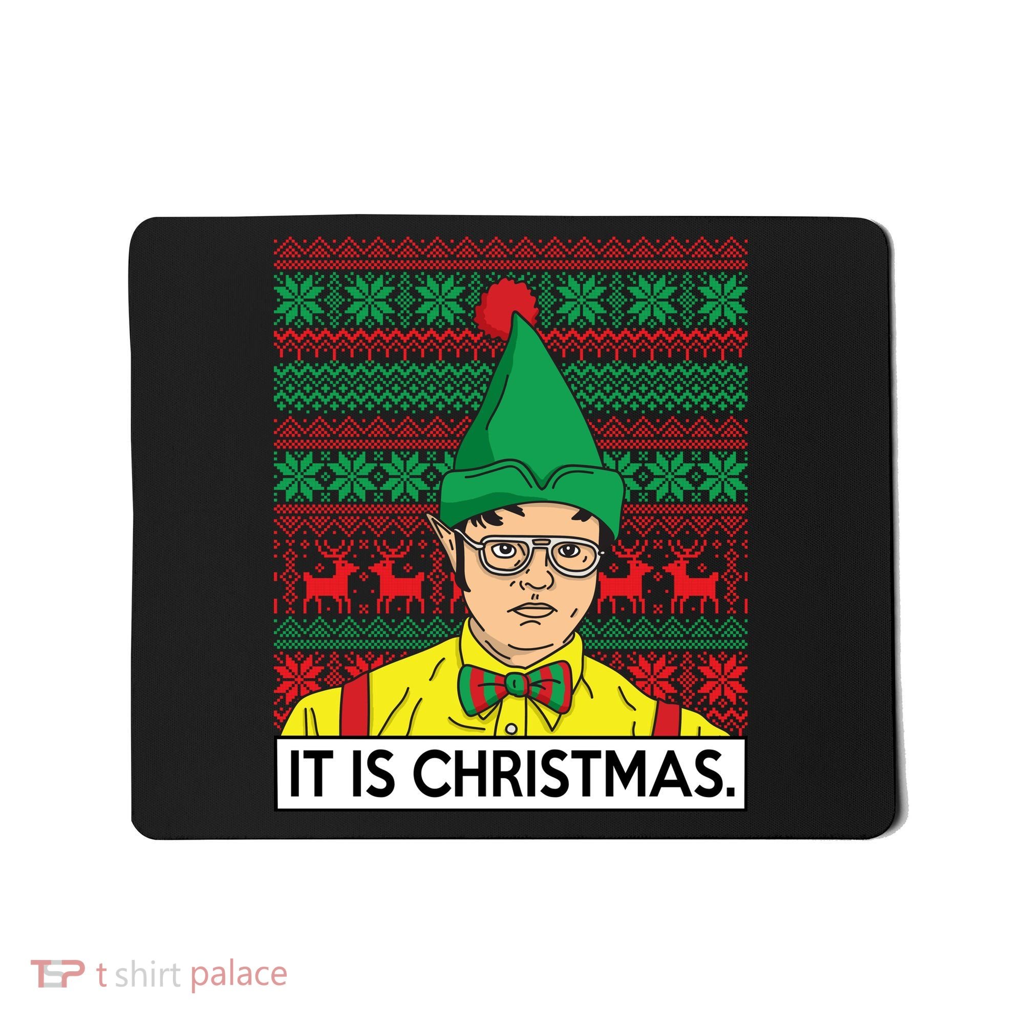 It Is Christmas Ugly Christmas Sweater Funny Mousepad