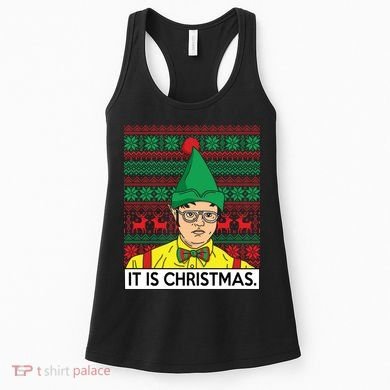 It Is Christmas Ugly Christmas Sweater Funny Women's Tank Top