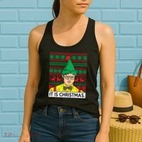 It Is Christmas Ugly Christmas Sweater Funny Women's Tank Top thumb 2