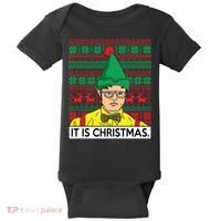 It Is Christmas Ugly Christmas Sweater Funny Baby Bodysuit thumb 0