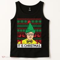 It Is Christmas Ugly Christmas Sweater Funny Tank Top thumb 2