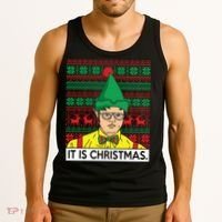 It Is Christmas Ugly Christmas Sweater Funny Tank Top thumb 3