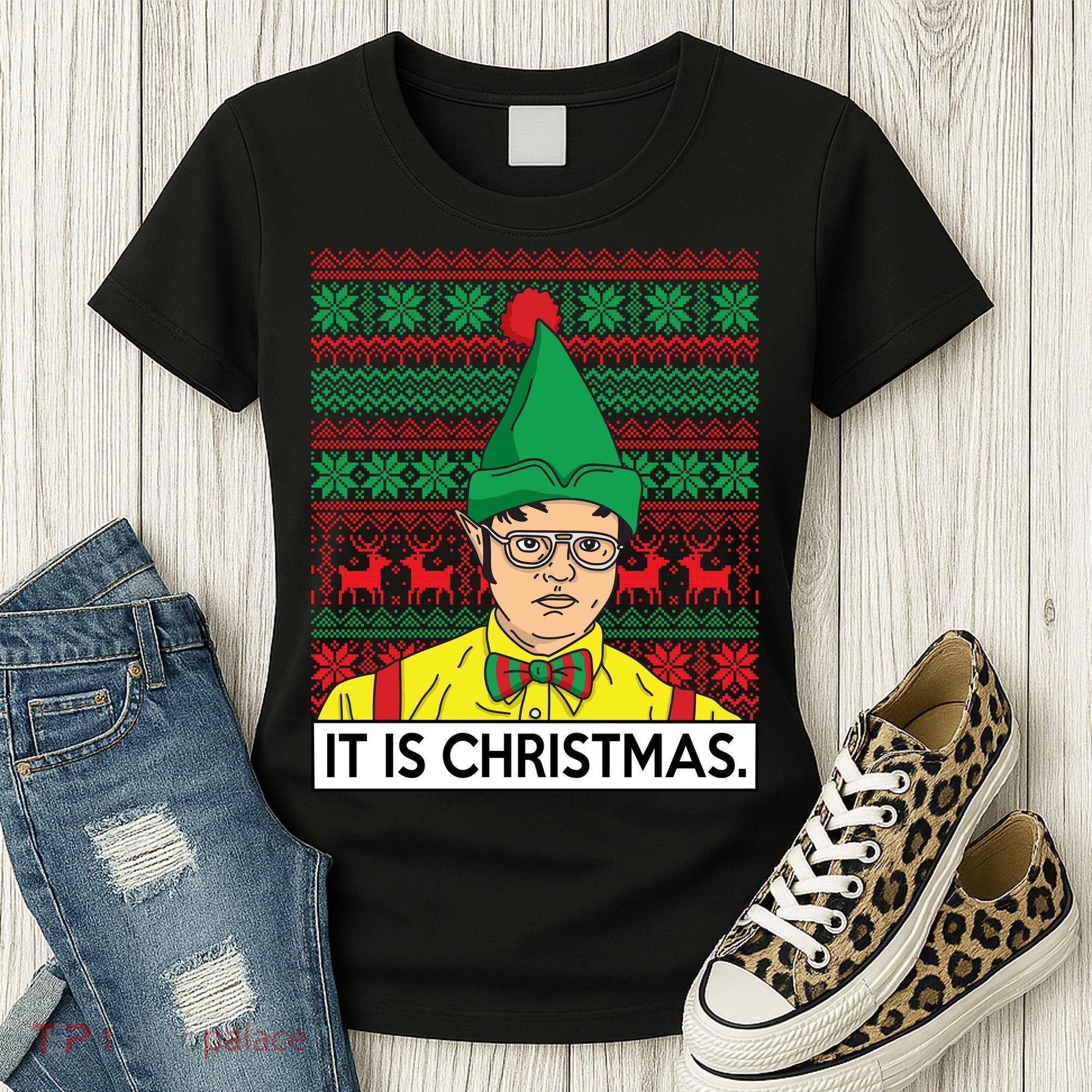 It Is Christmas Ugly Christmas Sweater Funny Women's T-Shirt