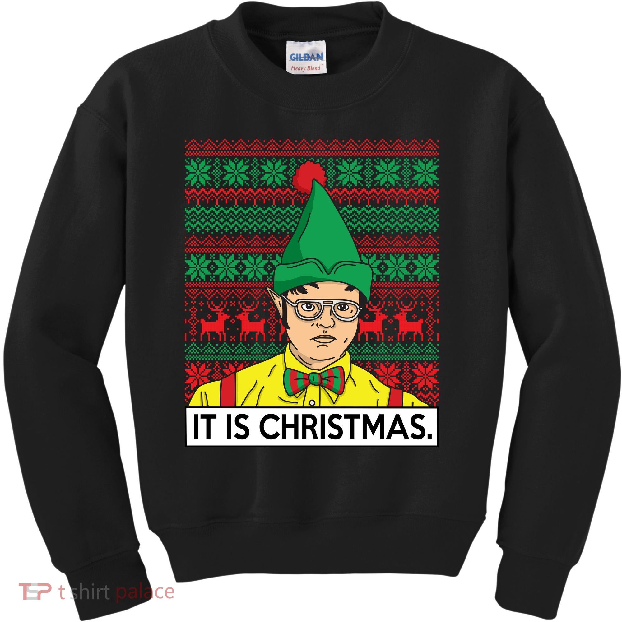 It Is Christmas Ugly Christmas Sweater Funny Kids Sweatshirt