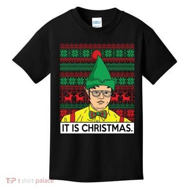 It Is Christmas Ugly Christmas Sweater Funny Kids T-Shirt