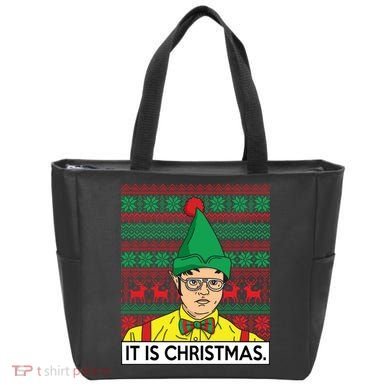 It Is Christmas Ugly Christmas Sweater Funny Tote Bag