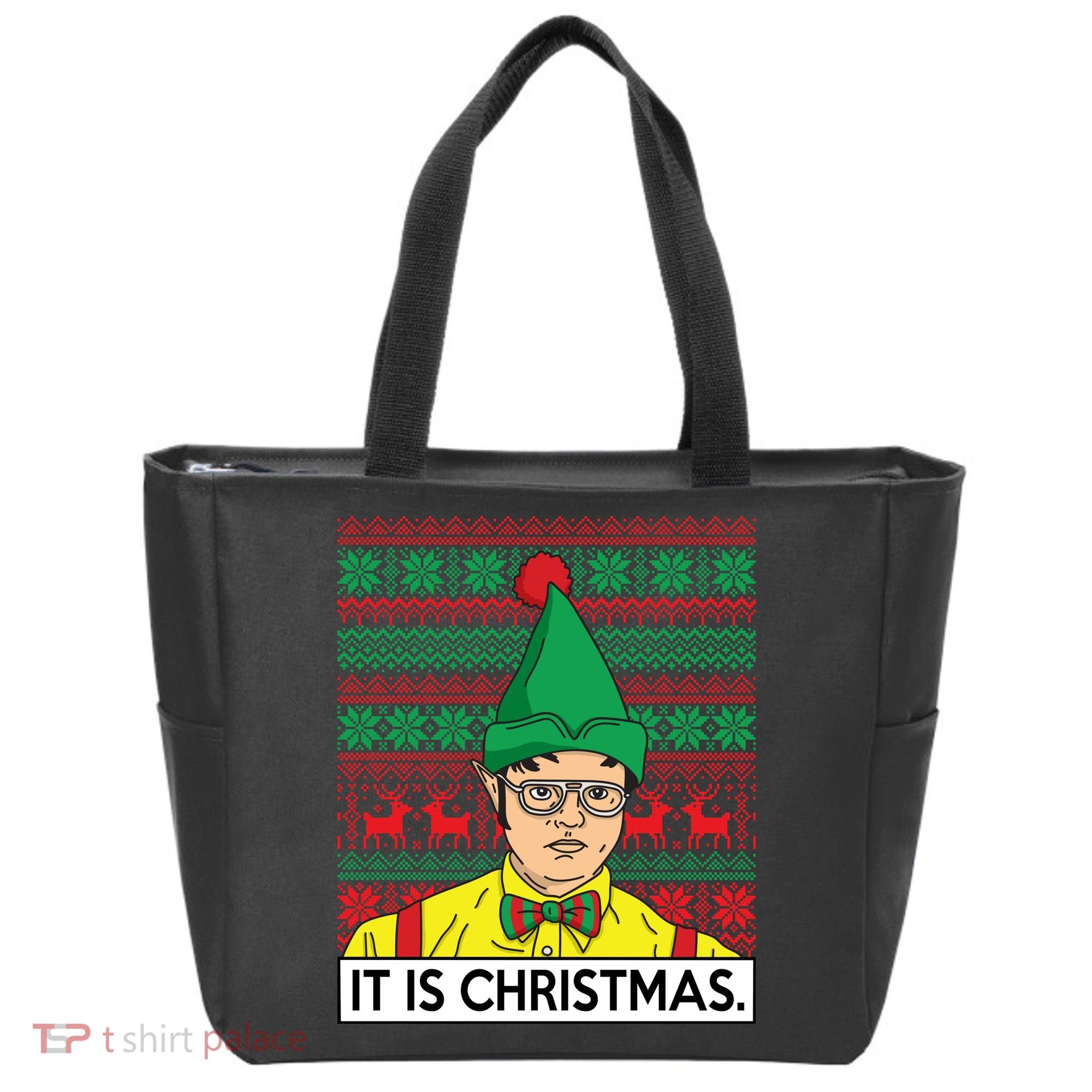 It Is Christmas Ugly Christmas Sweater Funny Tote Bag