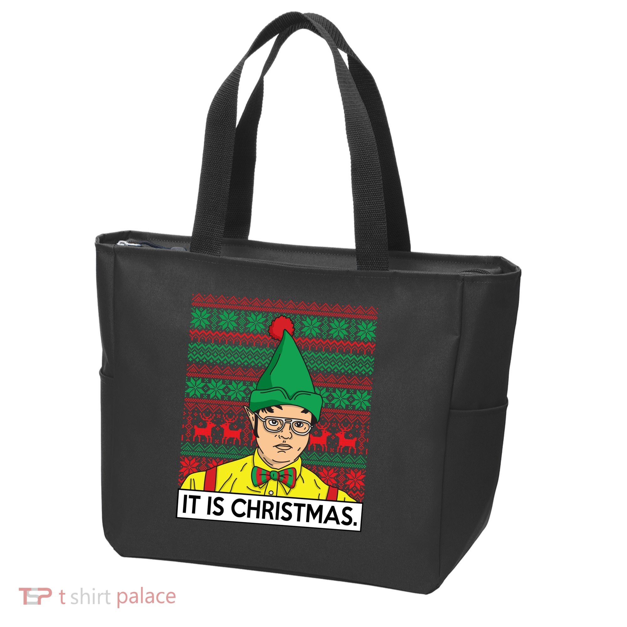 It Is Christmas Ugly Christmas Sweater Funny Tote Bag