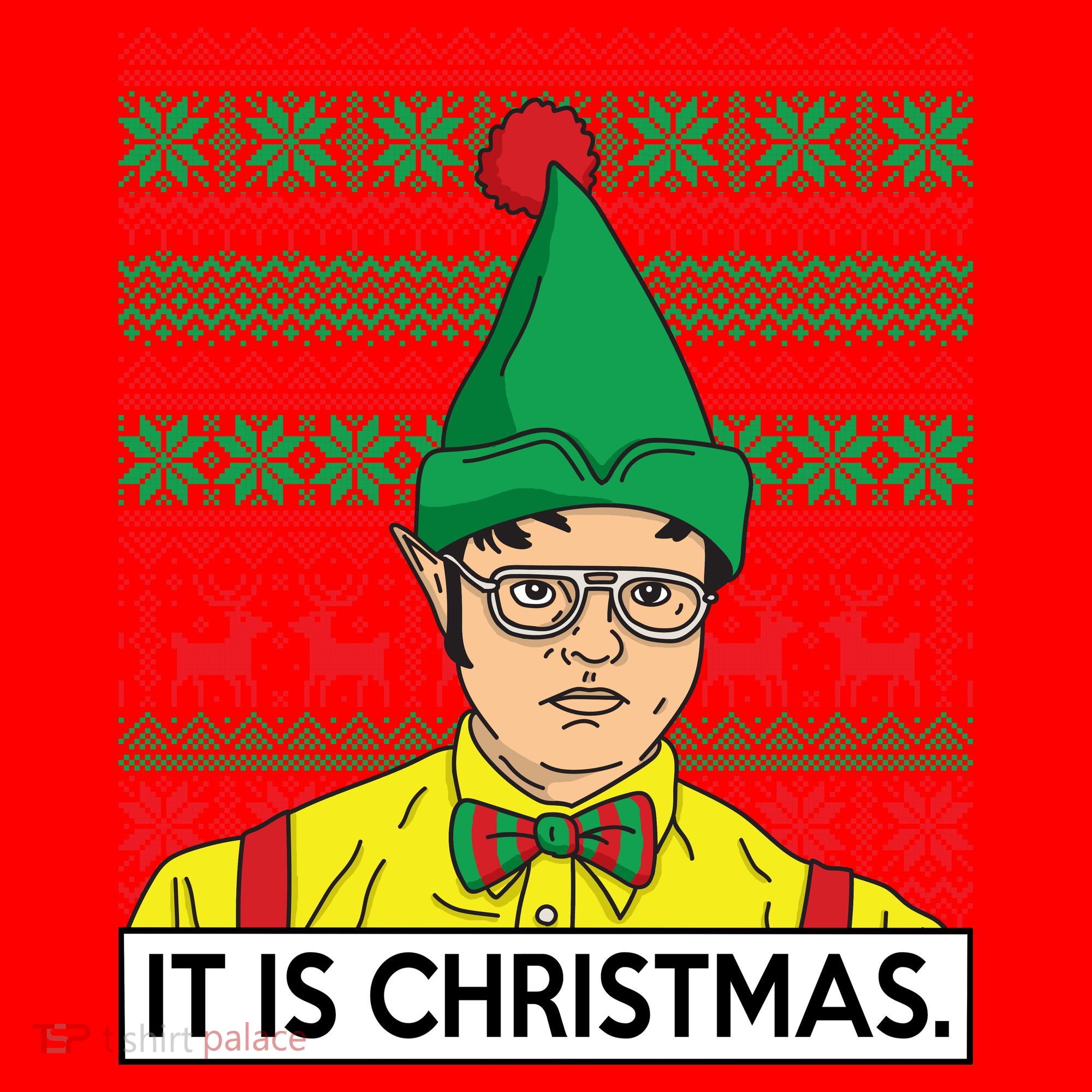 It Is Christmas Ugly Christmas Sweater Funny Santa Hat