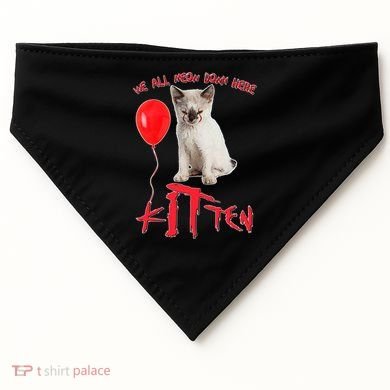 IT Kitten We All Meow Down Here Funny Halloween USA-Made Doggie Bandana